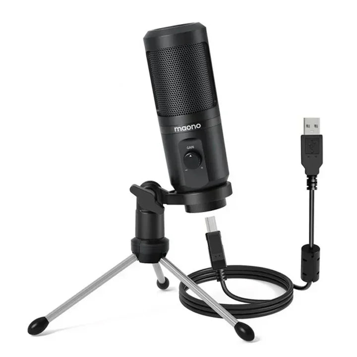 Maonocaster AU-PM461TR USB Gaming Microphone with Mic Gain - Black - Tashqila Maonocaster AU-PM461TR USB Gaming Microphone with Mic Gain - Black - Tashqila